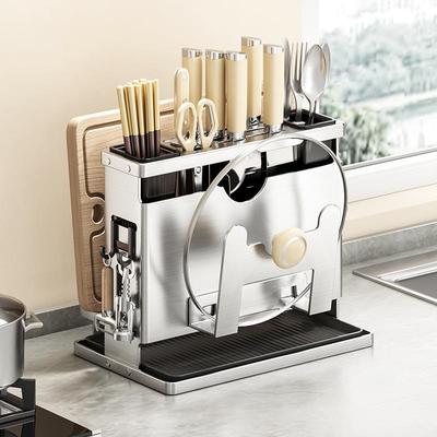 Stainless Steel Kitchen Knife Holder Storage Rack