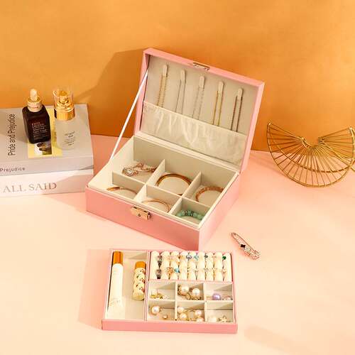 Large Capacity Solid Wood with Lock Packaging Leather Box