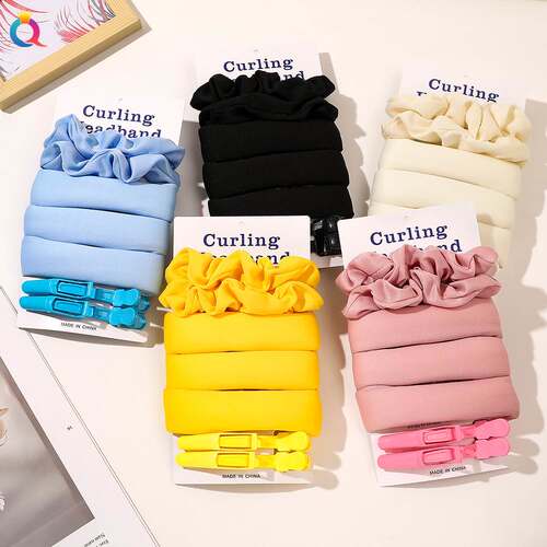 Qiyue sports curly hair artifact no heat does not hurt hair