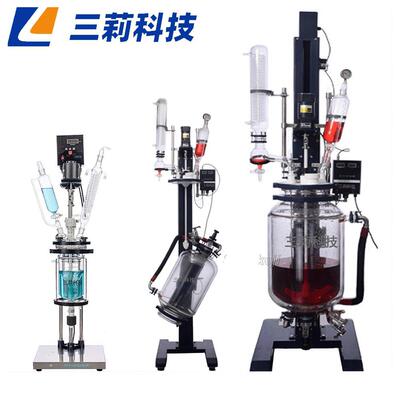 50 liters electric lifting double-layer glass reactor 5,
