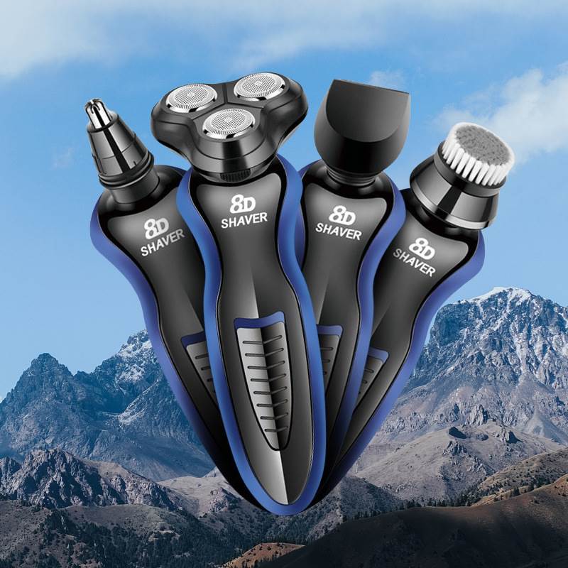 New 8D three-in-one electric shaver head washing