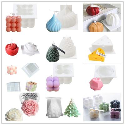 Single  Candle Mold Silicone Products Rubik's Cube Mold