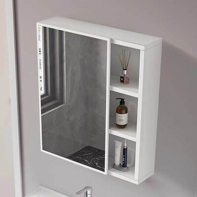 Space aluminum wall-mounted bathroom mirror cabinet