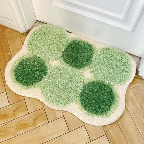 Bathroom Moss Flocking Tufted Mat Thickened Bathroom Door