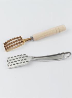 Japanese style brass fish scale planing wooden handle scale