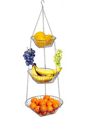 Storage Tools Three-layer Fruit Hanging Basket Hollow-out