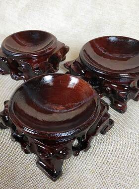 Solid Wood gourd base wooden egg holder crystal ball egg