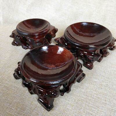 Solid Wood gourd base wooden egg holder crystal ball egg