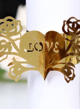 Amazon Napkin Decorative Paper Ring Rose LOVE Napkin Ring
