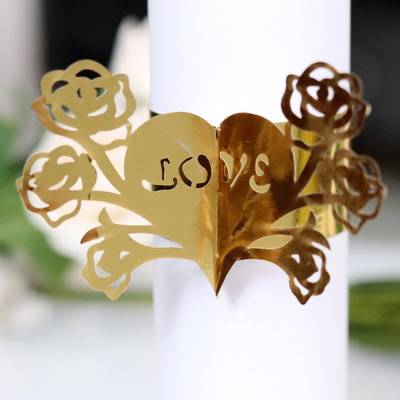 Amazon Napkin Decorative Paper Ring Rose LOVE Napkin Ring