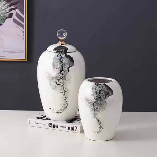 White Porcelain Handmade Ceramic Jar Storage Jar New