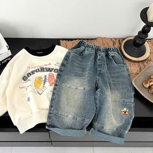 Autumn 2025 new children's clothing children's jeans boys