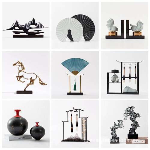 New Chinese Zen Decoration Living Room Entrance Wine