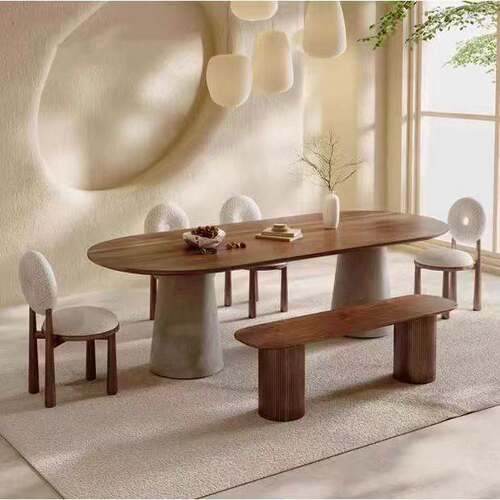 Nordic Solid Wood Conference Table Simple Modern