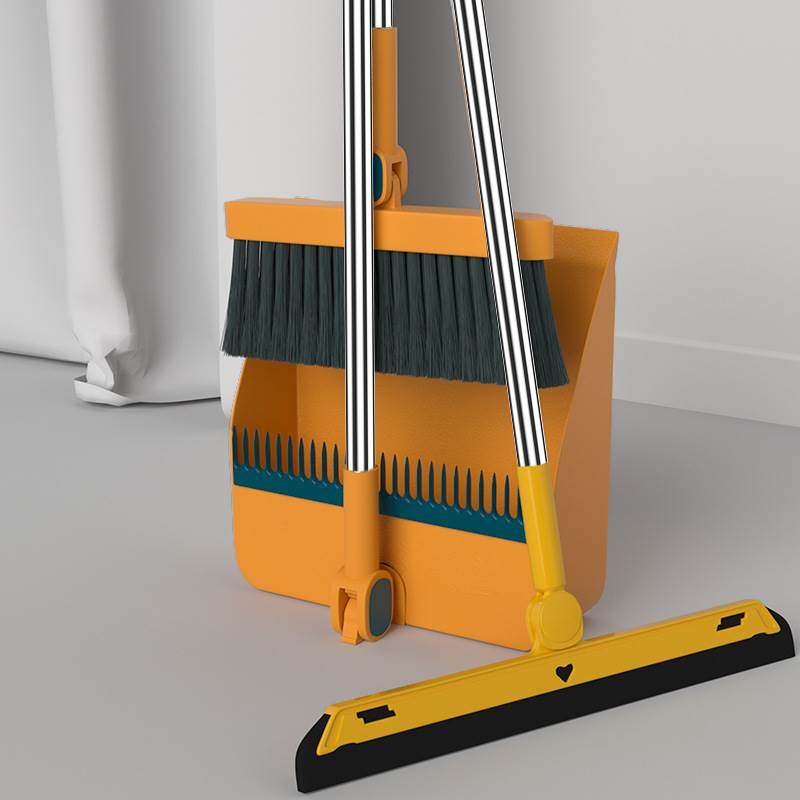 Folding magic broom dustpan set home with comb sweeping