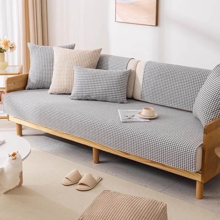 New Style Thickened Old Coarse Cloth Sofa Cushion Four