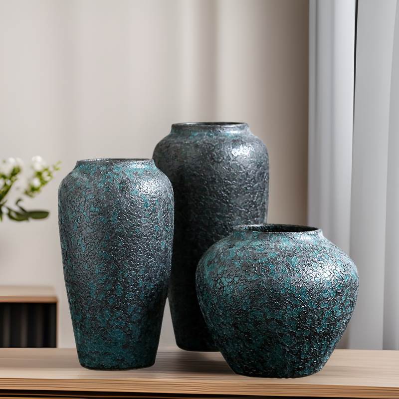 Jingdezhen Ceramic Dried Flower Vase Japanese Decorations