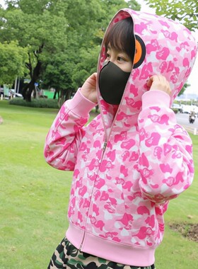 日系卡通连帽纯棉宽松卫衣女春秋