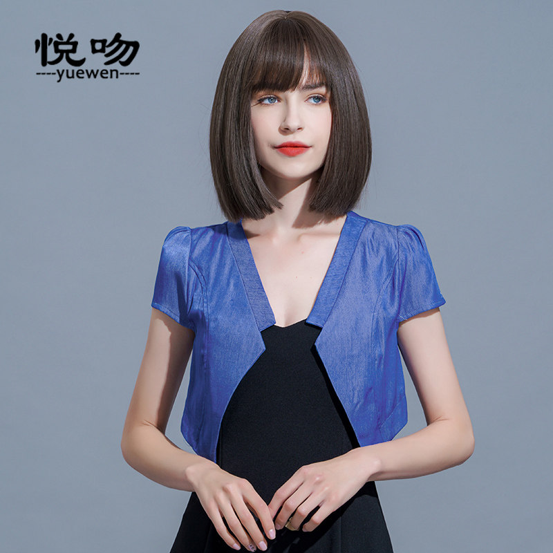 牛仔小坎肩女薄短2025新款配的外搭开衫小披肩夏百搭短款