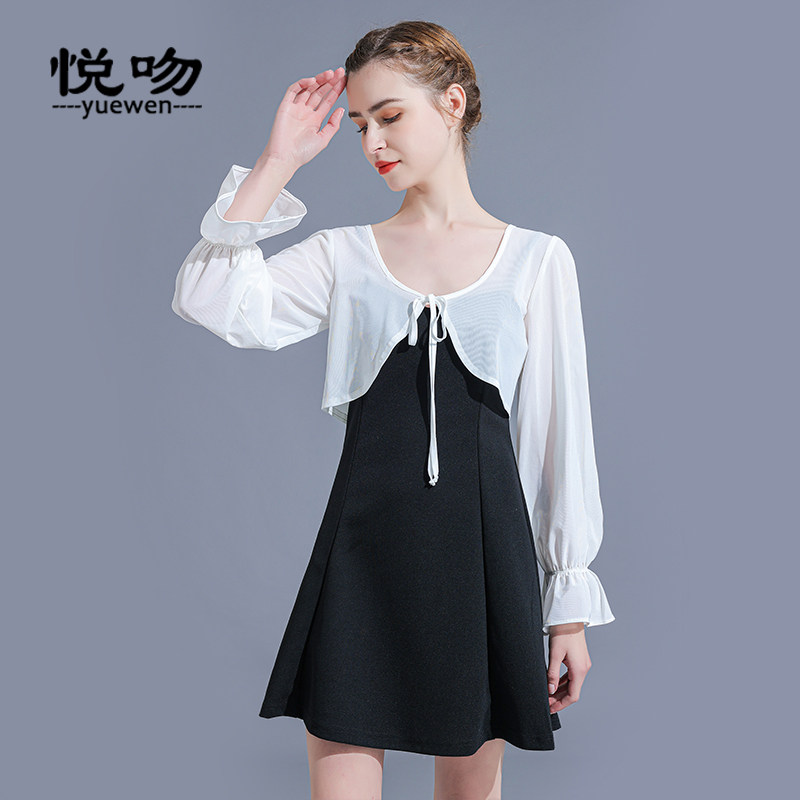 网纱衣女夏季系带小披肩夏百搭短款外搭开衫喇叭袖小坎肩