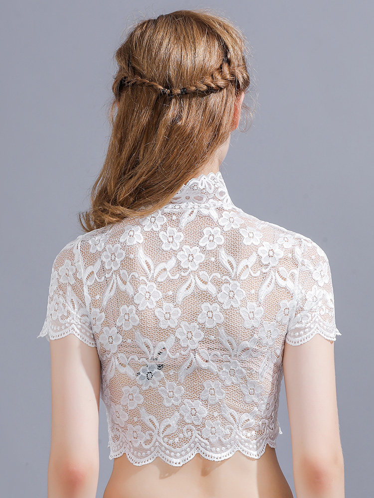 LACE FALSE COLLAR CHILDRENS VERSATILE FALSE COLLAR SPRING SUMMER AUTUMN AND WINTER THIN LACE STAND-UP COLLAR FALSE COLLAR HALF-HIGH NECK UNDERNEATH