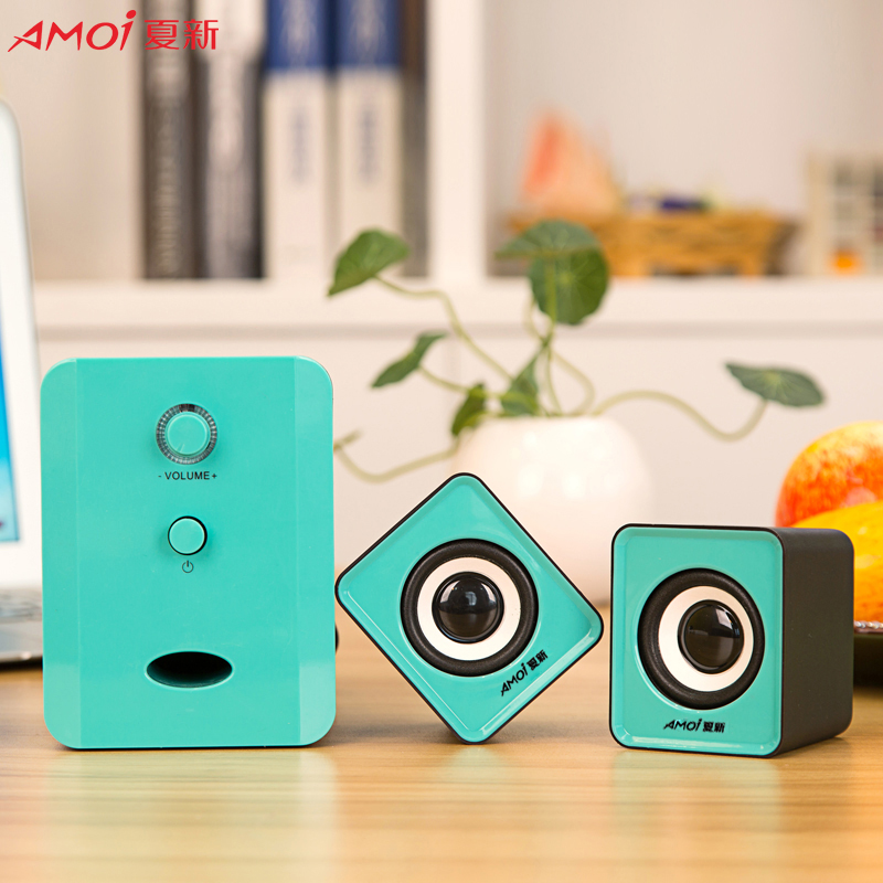 Amoi/夏新 A850電腦音響臺式家用迷你重低音炮手機有線usb小音箱