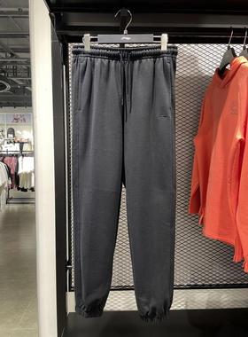 李宁2023冬款新品女子健身运动加绒保暖宽松休闲束脚卫裤AKLT802