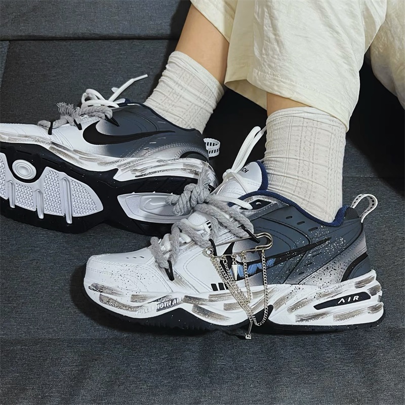 【定制球鞋】NIKE AIR MONARCH 灰色地带 男款百搭运动休闲老爹鞋