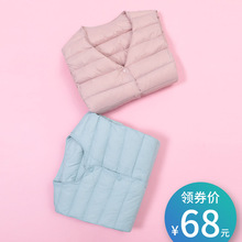 2019新款女无领轻薄羽绒服内胆马甲马夹V领冬季外套坎肩背心秋冬