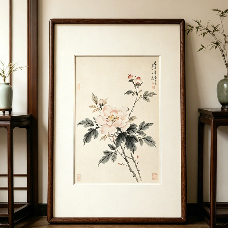 工厂直销实木榫卯画框定制挂墙图片