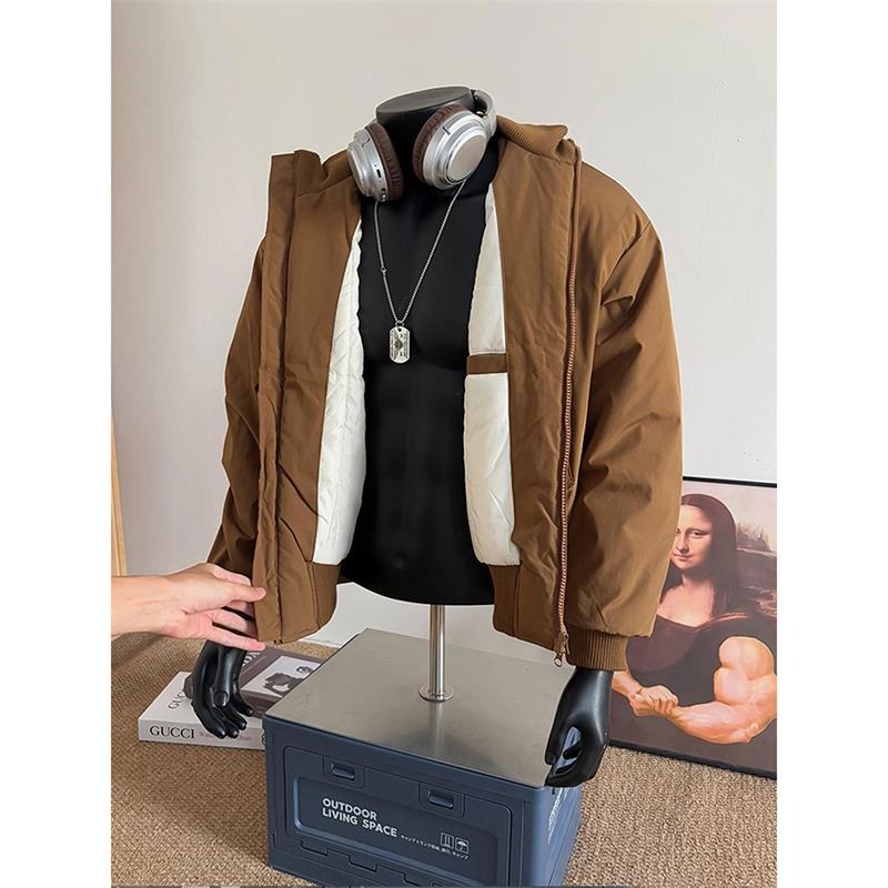 冬季新款男士保暖棉服立领夹克休闲宽松加厚棉衣时尚男装上衣外套