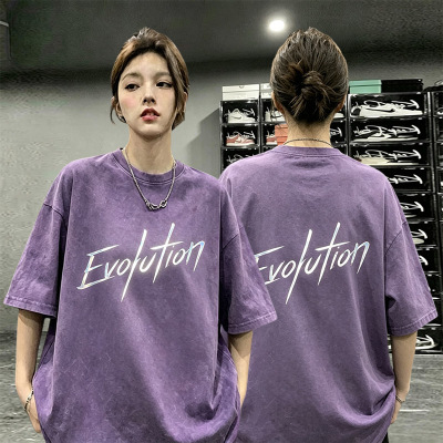 谢霆锋男女同款纯棉t恤短袖演唱会进化Evolution紫色周边应援衣服