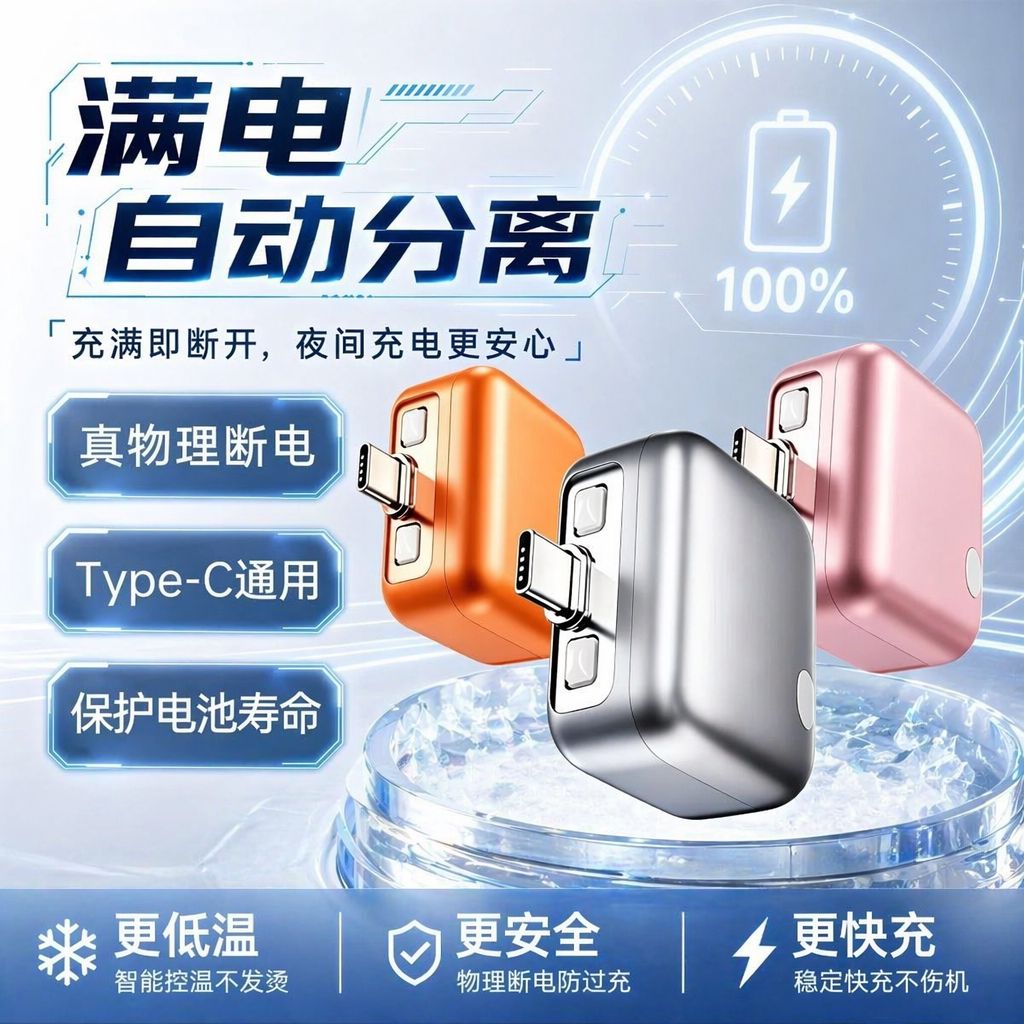 140W满电AI自动分离充电器图片