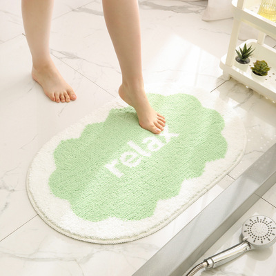 Fresh and stylish bathroom floor mat with anti slip properti