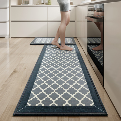 Kitchen floor mat with absorbent and oil absorbing foot pad