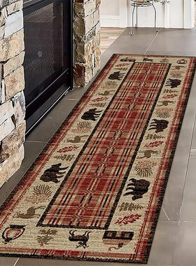 American retro country carpet crystal velvet floor mat地垫