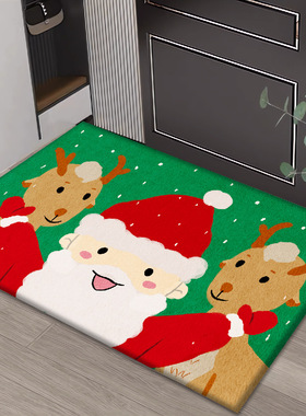 Christmas Decoration Carpet Door Mat圣诞节装饰地毯进门垫
