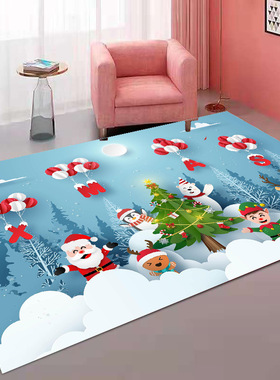 Christmas carpet, entrance mat, foot mat, absorbent floor ma