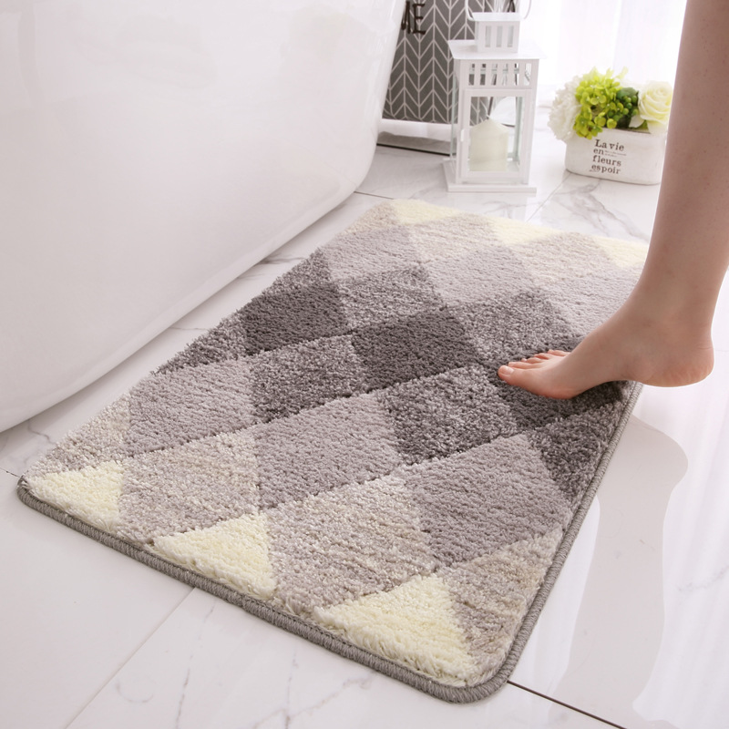 Flocking floor mat bathroom antiskid mat absorbs water