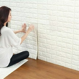 New 3D Wall Panel Stickers Living Room 3D Brick Wallpaper