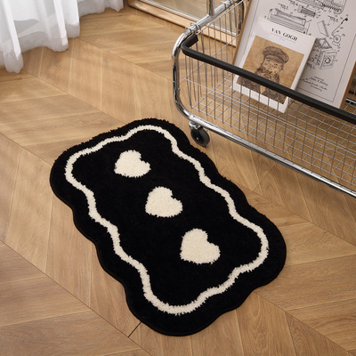 Ins style bathroom absorbent floor mat anti slip foot mat