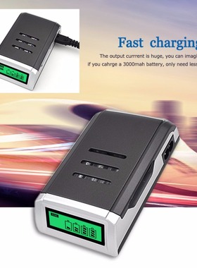 New 4 Slots LCD Battery Charger For AA/AAA Ni-MH/Ni-Cd