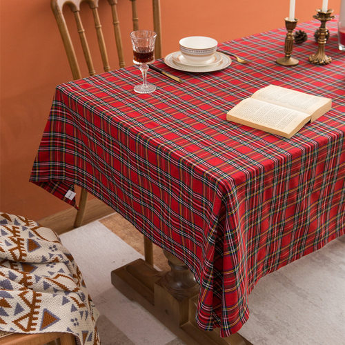Nordic Cotton and Hemp Tablecloth Christmas Tablecloth餐桌布