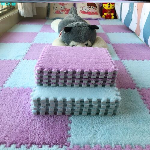 Motley Round Carpet Livingroom Plush Fluffy Rug Home Decor