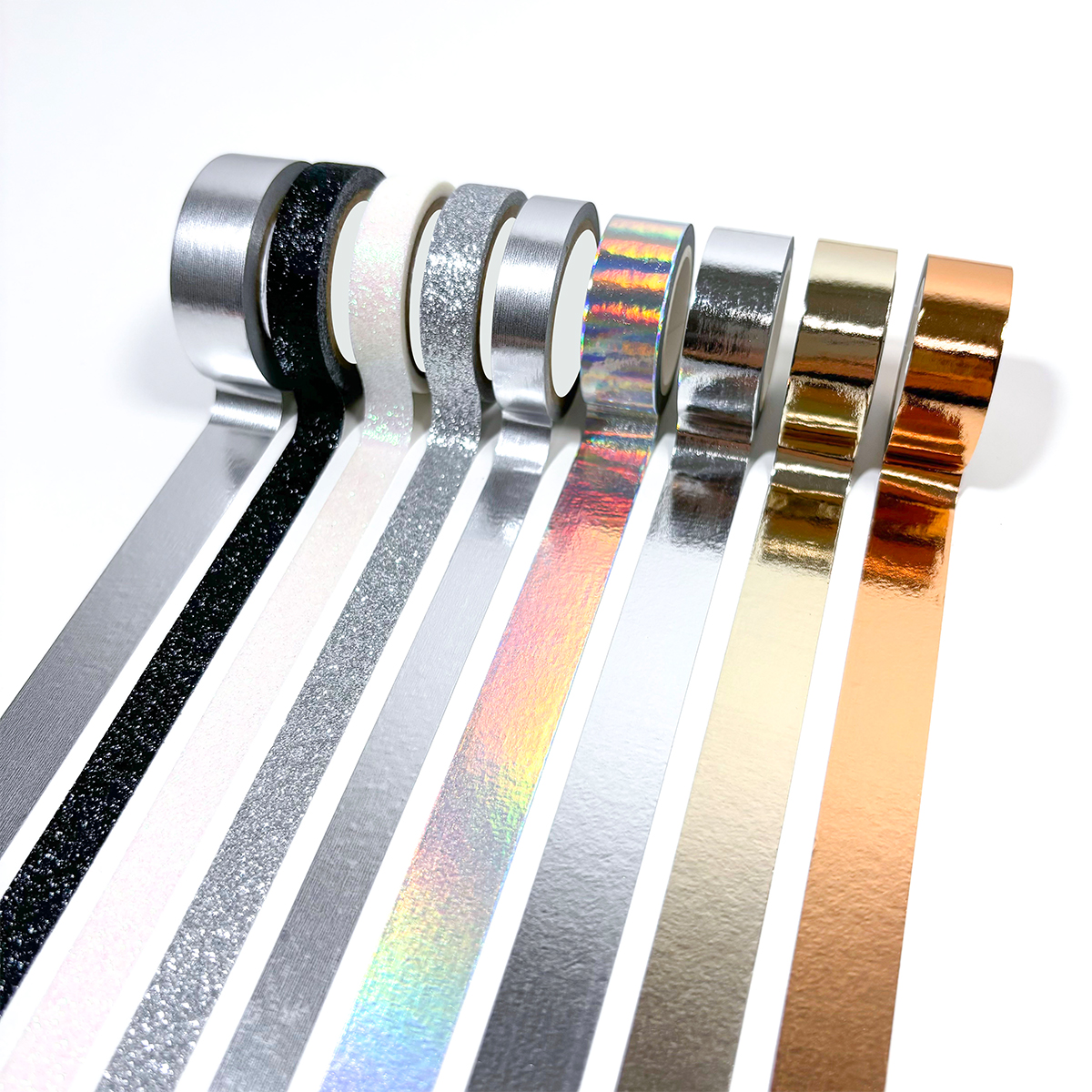 唐印和纸胶带黑白纯色金银镭射