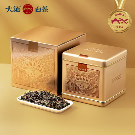 大沁白茶知青年华系列福鼎白茶2017年磻溪陈年寿眉300g礼盒装茶叶