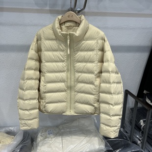 2025冬季新款韩版时尚立领轻薄排骨羽绒服女宽松显瘦90白鸭绒外套