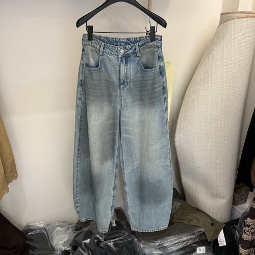阔腿牛仔裤女高腰显瘦垂感萝卜裤