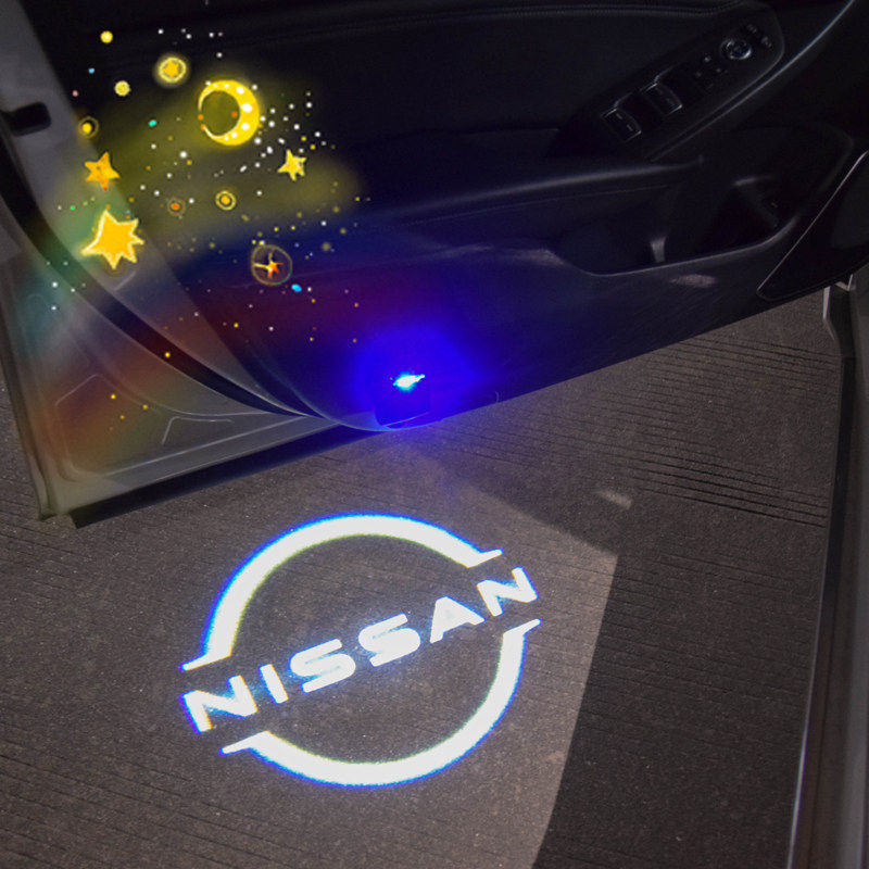 日产尼桑车载好物轩逸奇骏天籁逍客充电无线迎宾灯车门投影氛围灯