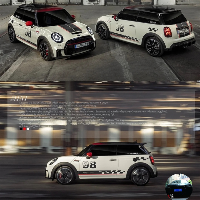 适用BMWMINI JCW F54车贴拉花COOPER F56 R60机盖车顶车身贴纸